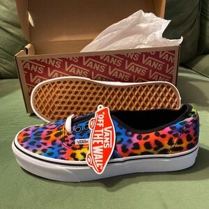 Vans Authentic Rainbow Spot Leopard / Size 8.5 W - Brand New in Box, Never Worn